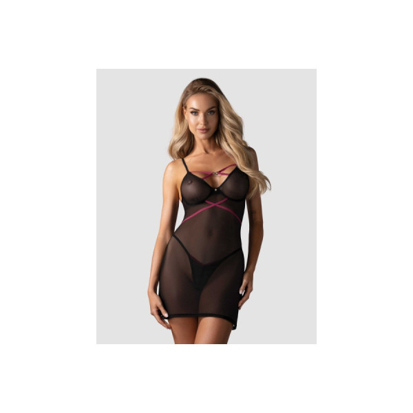 Novenes nuisette et string - Noir